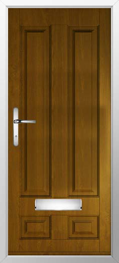 Edinburgh Solid Solidor Composite Door in Oak