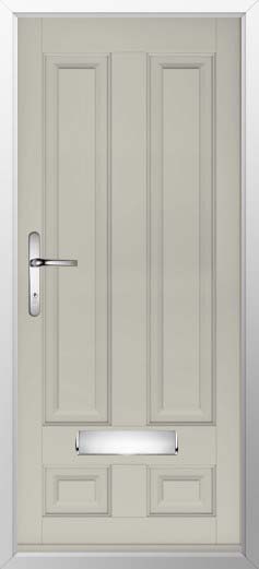 Edinburgh Solid Solidor Composite Door in Pebble Grey