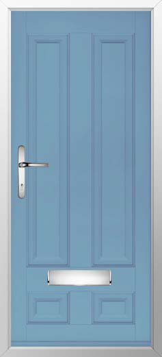 Edinburgh Solid Solidor Composite Door in Pottery Blue
