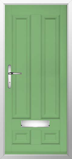 Edinburgh Solid Solidor Composite Door in Pistachio Green