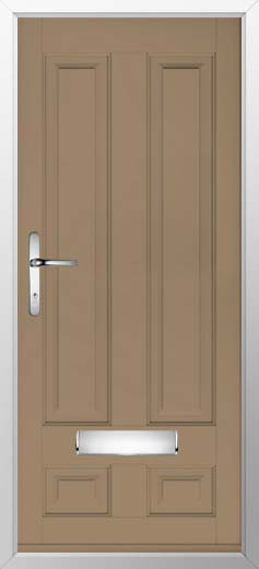 Edinburgh Solid Solidor Composite Door in Truffle Brown