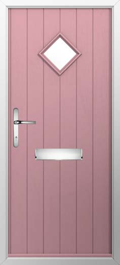 Flint 1 Glazed Solidor Composite Door in Champagne Blush