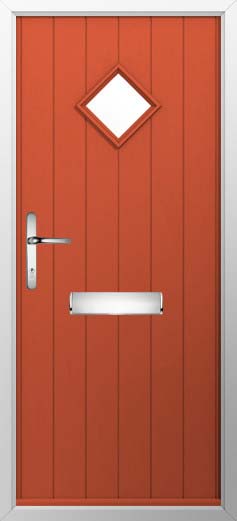 Flint 1 Glazed Solidor Composite Door in Copper Flame
