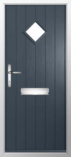 Flint 1 Glazed Solidor Composite Door in Anthracite Grey
