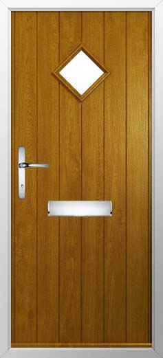 Flint 1 Glazed Solidor Composite Door in Oak