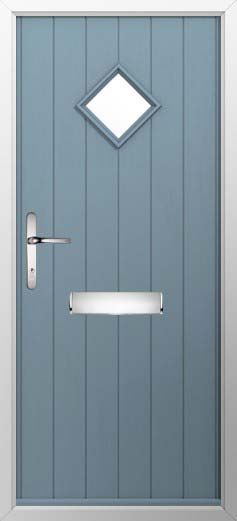 Flint 1 Glazed Solidor Composite Door in Twilight Grey