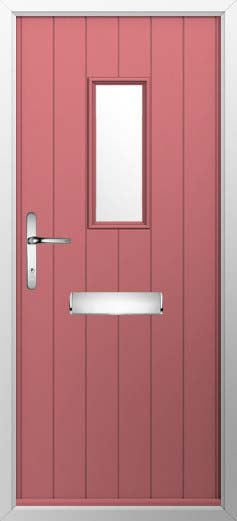 Flint 2 Glazed Solidor Composite Door in Antique Rose