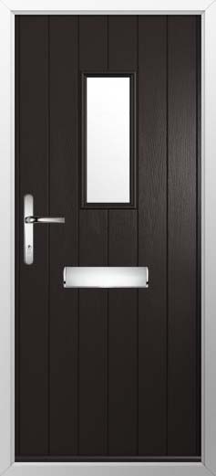 Flint 2 Glazed Solidor Composite Door in Black Brown