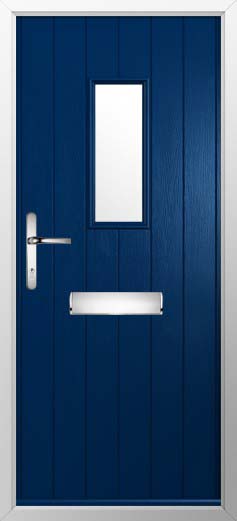 Flint 2 Glazed Solidor Composite Door in Blue