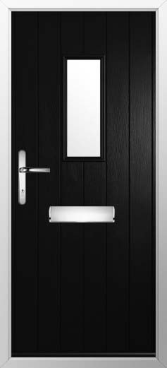 Flint 2 Glazed Solidor Composite Door in Black