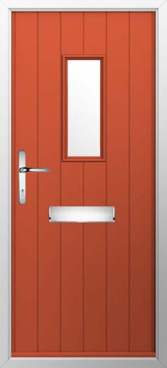 Flint 2 Glazed Solidor Composite Door in Copper Flame