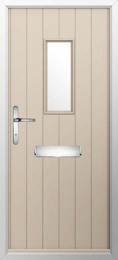 Flint 2 Glazed Solidor Composite Door in Cream