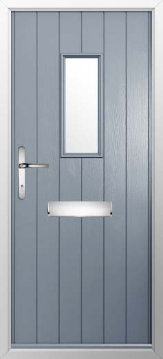 Flint 2 Glazed Solidor Composite Door in French Grey