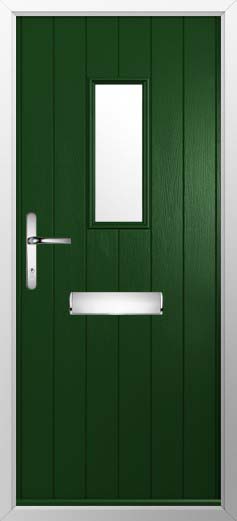 Flint 2 Glazed Solidor Composite Door in Green