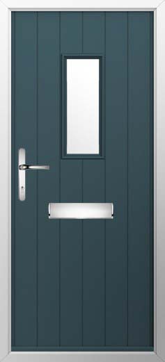 Flint 2 Glazed Solidor Composite Door in Midnight Grey