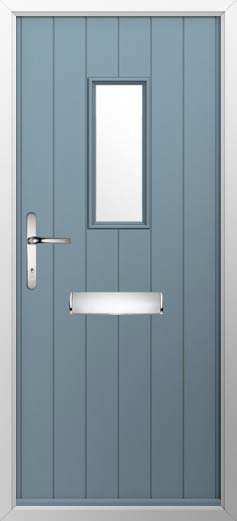 Flint 2 Glazed Solidor Composite Door in Twilight Grey