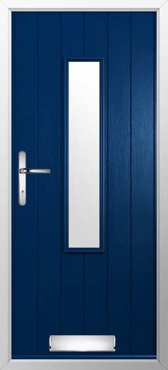 Flint 5 Glazed Solidor Composite Door in Blue