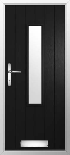 Flint 5 Glazed Solidor Composite Door in Black