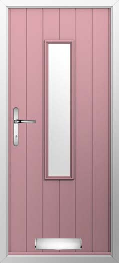 Flint 5 Glazed Solidor Composite Door in Champagne Blush