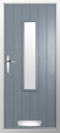 Flint 5 Glazed Solidor Composite Door in French Grey