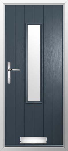 Flint 5 Glazed Solidor Composite Door in Anthracite Grey