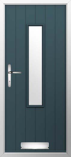 Flint 5 Glazed Solidor Composite Door in Midnight Grey