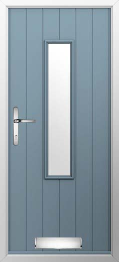 Flint 5 Glazed Solidor Composite Door in Twilight Grey