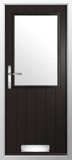 Flint Beeston Glazed Solidor Composite Door in Black Brown
