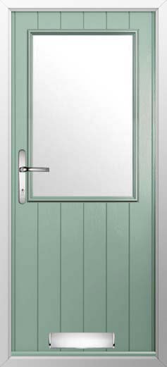 Flint Beeston Glazed Solidor Composite Door in Chartwell Green