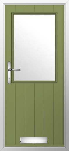 Flint Beeston Glazed Solidor Composite Door in Forest Green