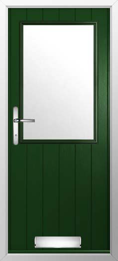 Flint Beeston Glazed Solidor Composite Door in Green