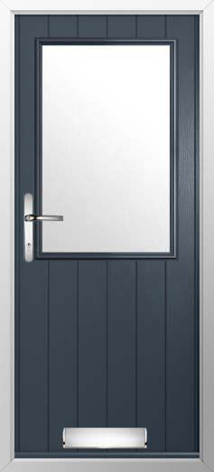 Flint Beeston Glazed Solidor Composite Door in Anthracite Grey