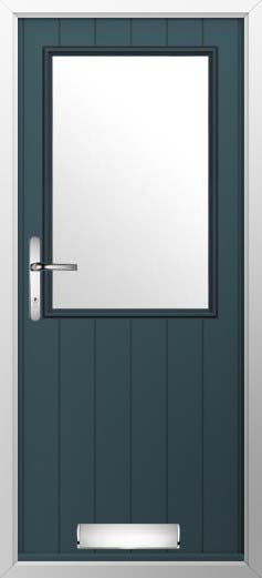 Flint Beeston Glazed Solidor Composite Door in Midnight Grey