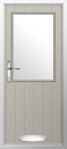 Flint Beeston Glazed Solidor Composite Door in Pebble Grey