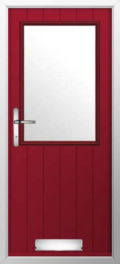 Flint Beeston Glazed Solidor Composite Door in Ruby Red