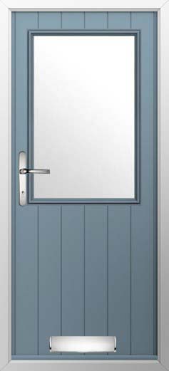 Flint Beeston Glazed Solidor Composite Door in Twilight Grey