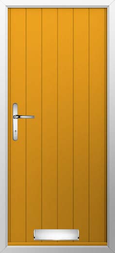 Flint Solid Solidor Composite Door in Amber Gold