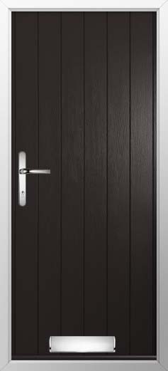 Flint Solid Solidor Composite Door in Black Brown