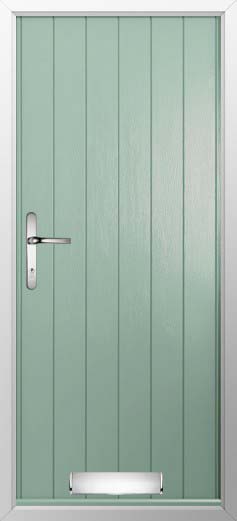 Flint Solid Solidor Composite Door in Chartwell Green
