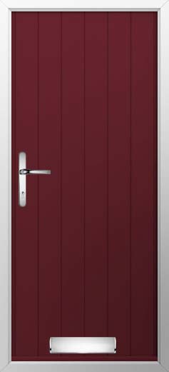 Flint Solid Solidor Composite Door in Deep Merlot
