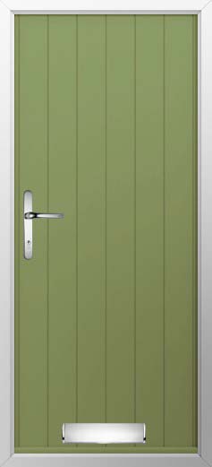 Flint Solid Solidor Composite Door in Forest Green