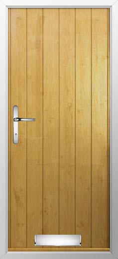 Flint Solid Solidor Composite Door in Irish Oak