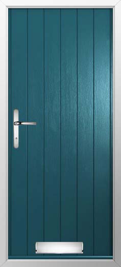 Flint Solid Solidor Composite Door in Peacock Blue