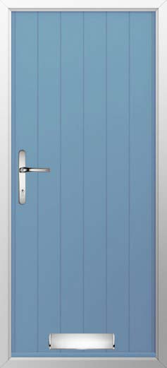 Flint Solid Solidor Composite Door in Pottery Blue