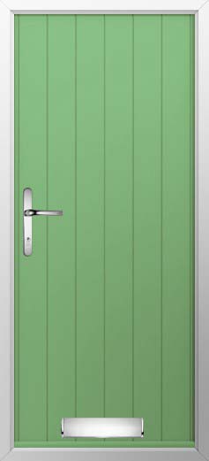 Flint Solid Solidor Composite Door in Pistachio Green