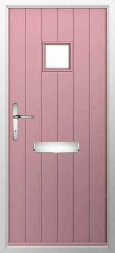 Flint Square Glazed Solidor Composite Door in Champagne Blush