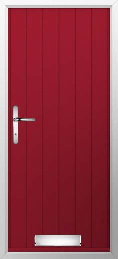 Flint Solid Solidor Composite Door in Ruby Red