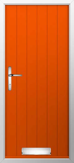 Flint Solid Solidor Composite Door in Tangerine
