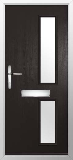 Garda Glazed Solidor Composite Door in Black Brown