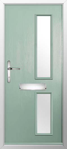 Garda Glazed Solidor Composite Door in Chartwell Green